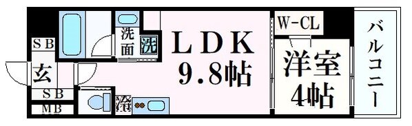 三宮駅 徒歩4分 10階の物件間取画像